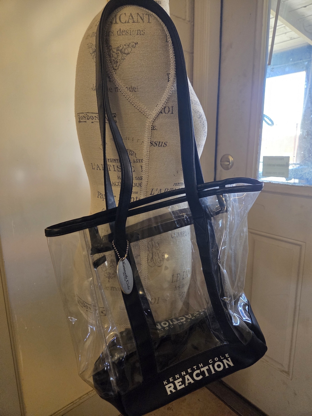 Kenneth Cole Clear Tote with Black Trim - Picture 4 of 4